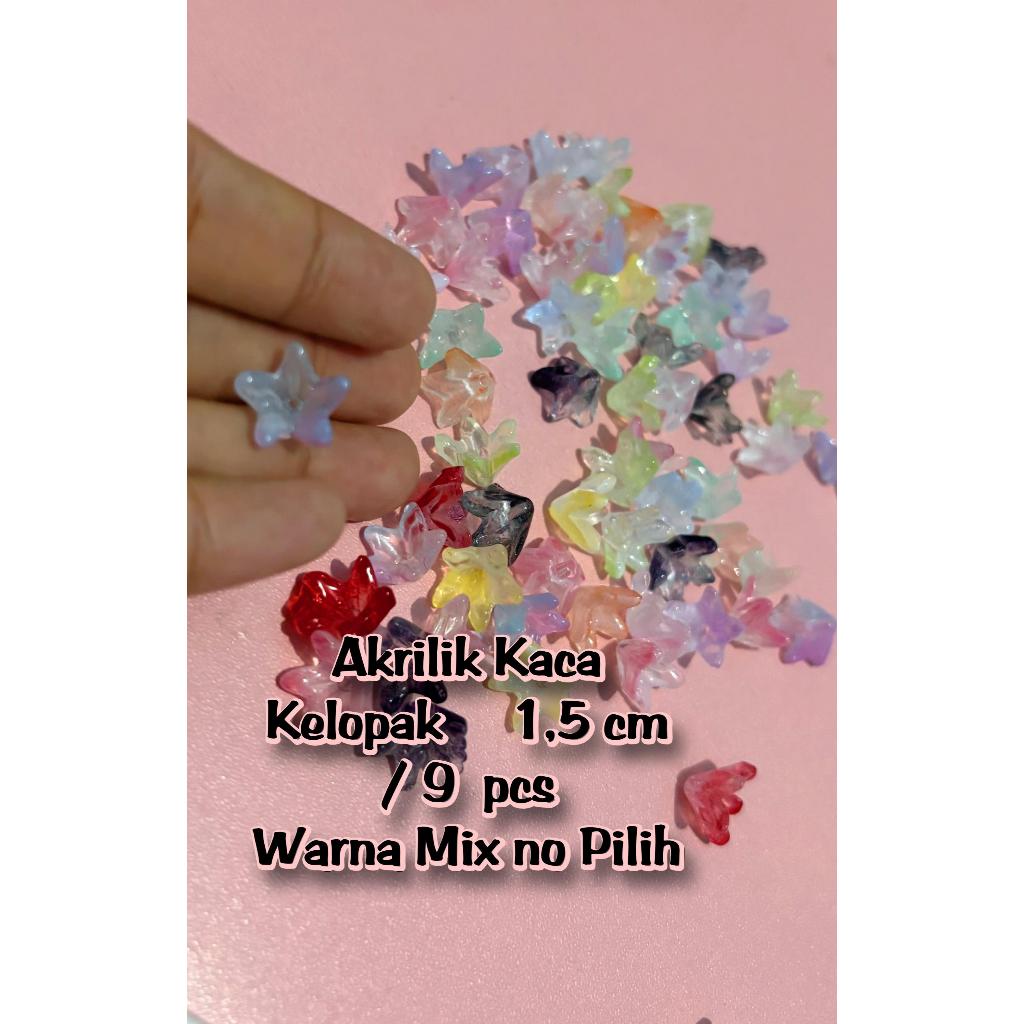 ANEKA Akrilik Bening Kaca / pack, mote kaca (bahan craft Medan)