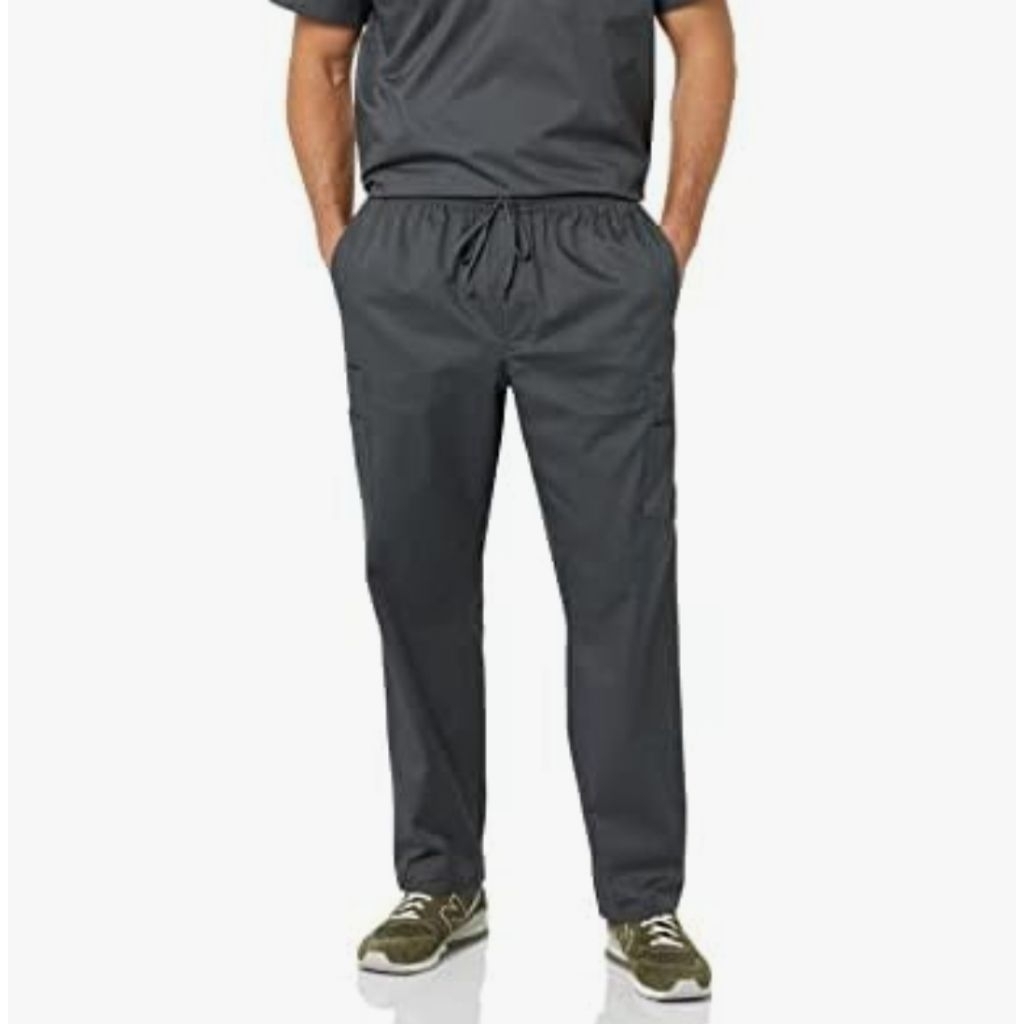 Celana Pria Cargo Scrub Pants Amazon Essentials – Bahan Ringan Nyaman, Banyak Saku, Pinggang Karet &