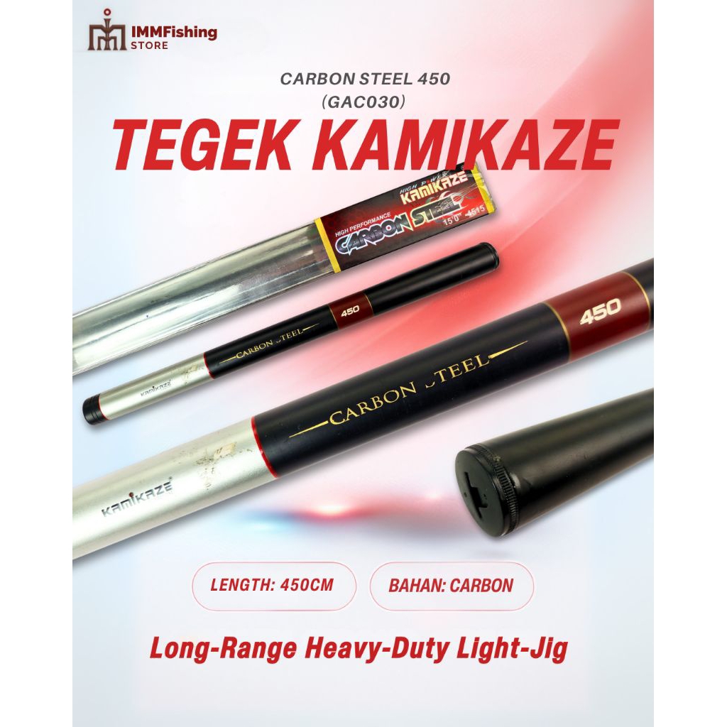 TEGEK KAMIKAZE CARBON STEEL 450 | TONGKAT PANCING