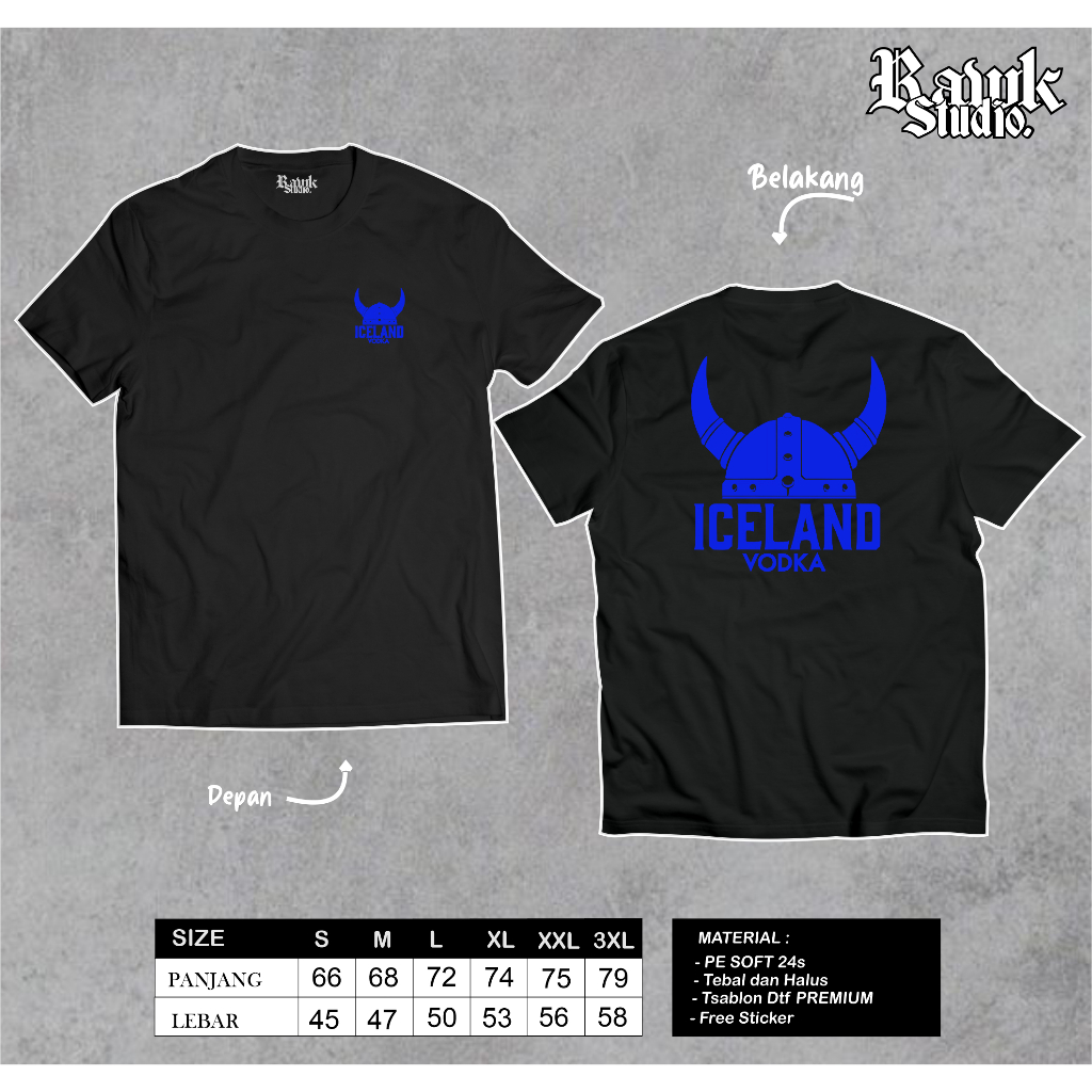 Kaos Ice Land New Free Sticker