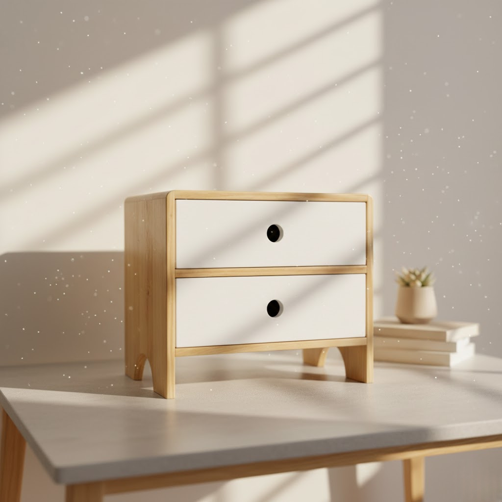 Rak Laci Kayu Pinus Tempat Pensil Buku Dokumen Aesthetic Serbaguna