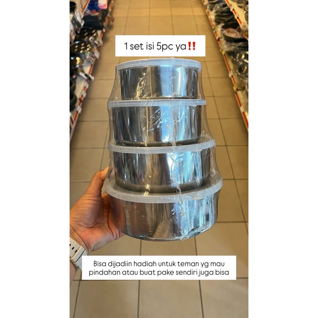 STAINLESS MANGKOK BOX SET