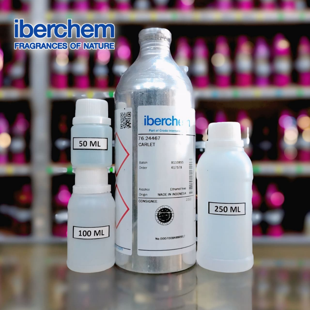 CARLET BIBIT PARFUM MURNI ORIGINAL REPACK 50 100 250 ML NON ALKOHOL IBERCHEM SCARLET CACHAREL