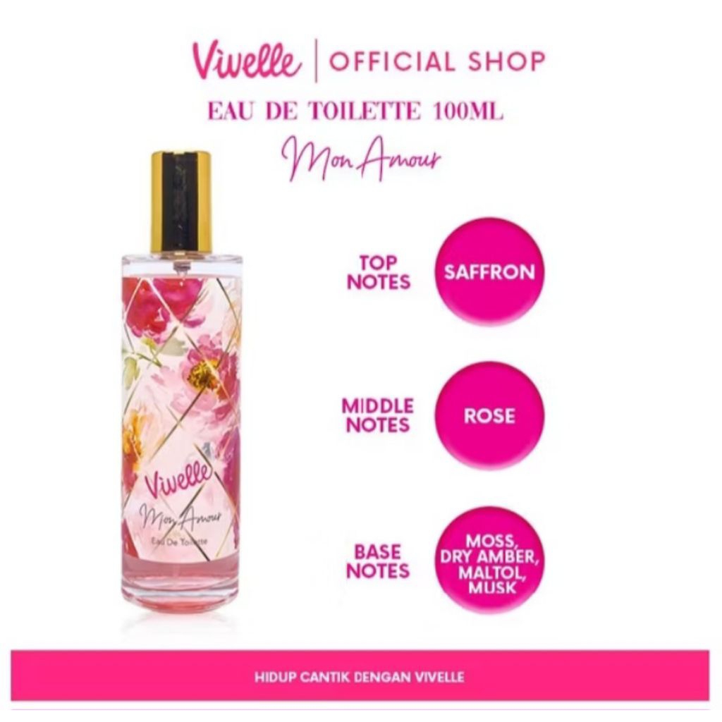 Vivelle eau de toilette 100ml - parfum botol kaca