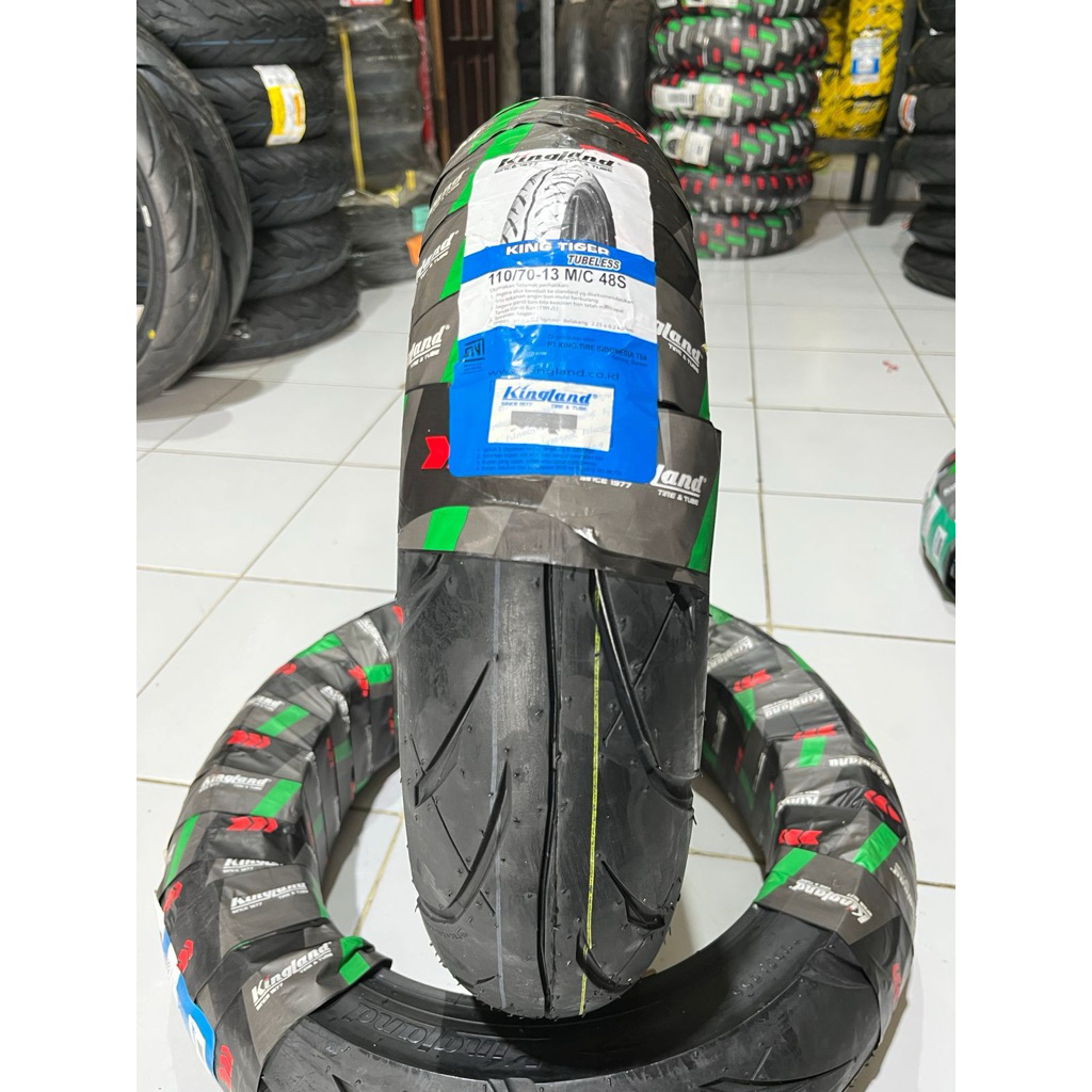 Ban Motor Kingland King Tiger 110/70-13 Tubeless – Ban Depan NMAX Ring 13