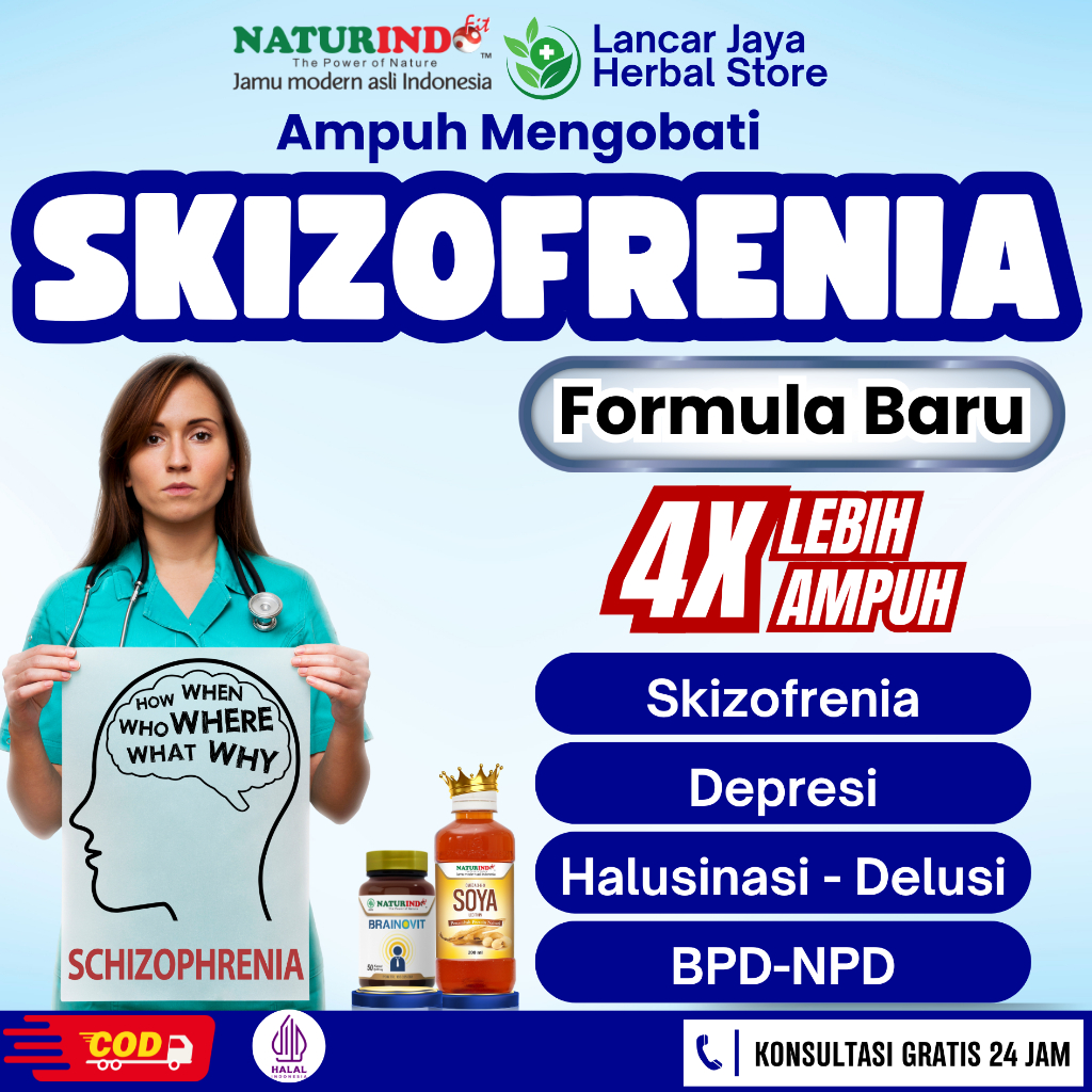Obat Skizofrenia Halusinasi Delusi Cemas Berlebihan Anxiety Herbal Alami Naturindo