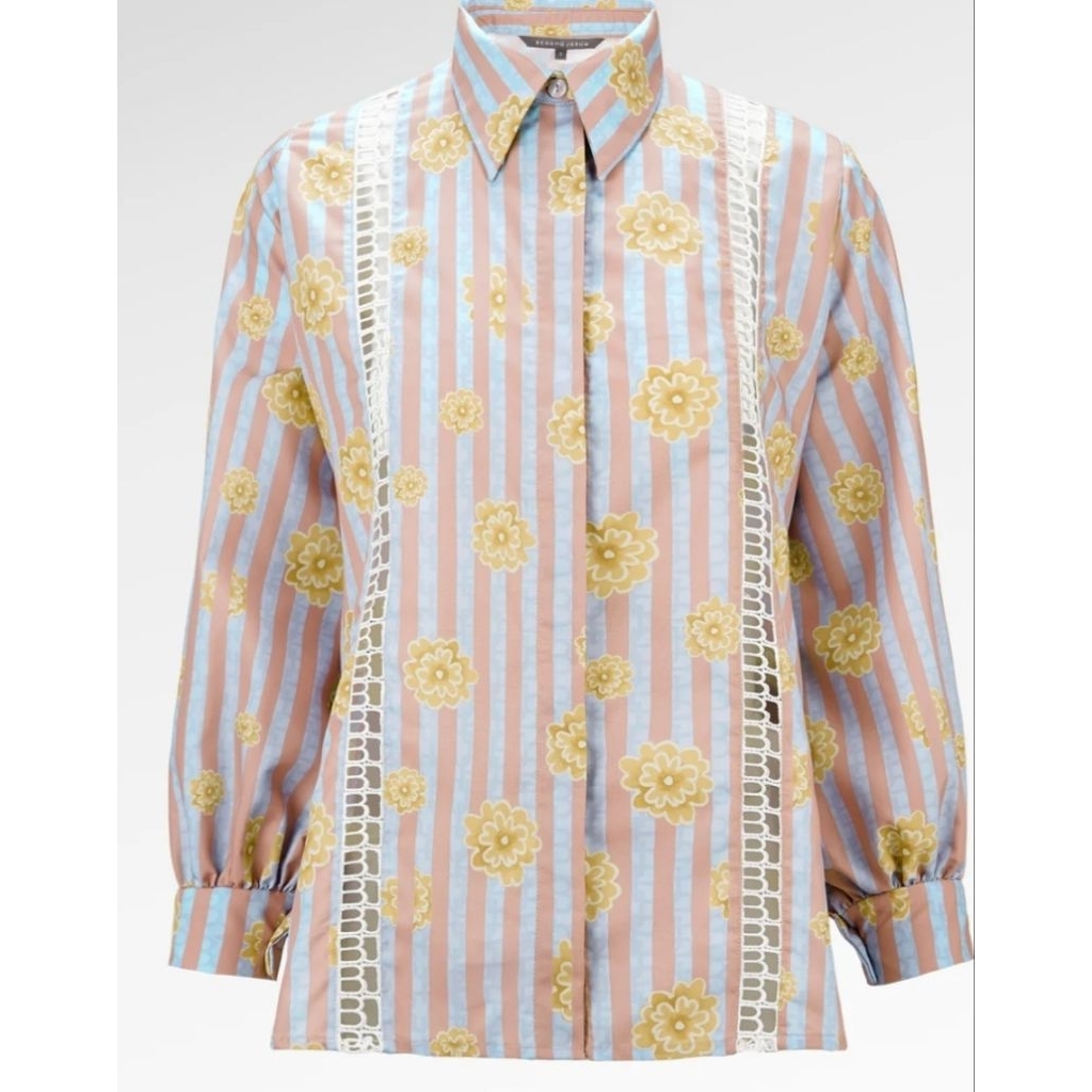 Benang Jarum Selena Stripes Shirt Garbera