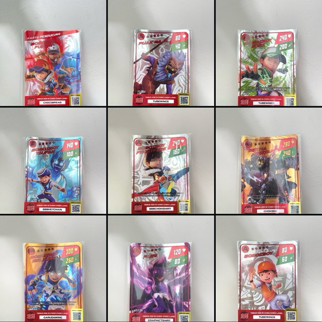 Choki Choki Boboiboy Hologram Card