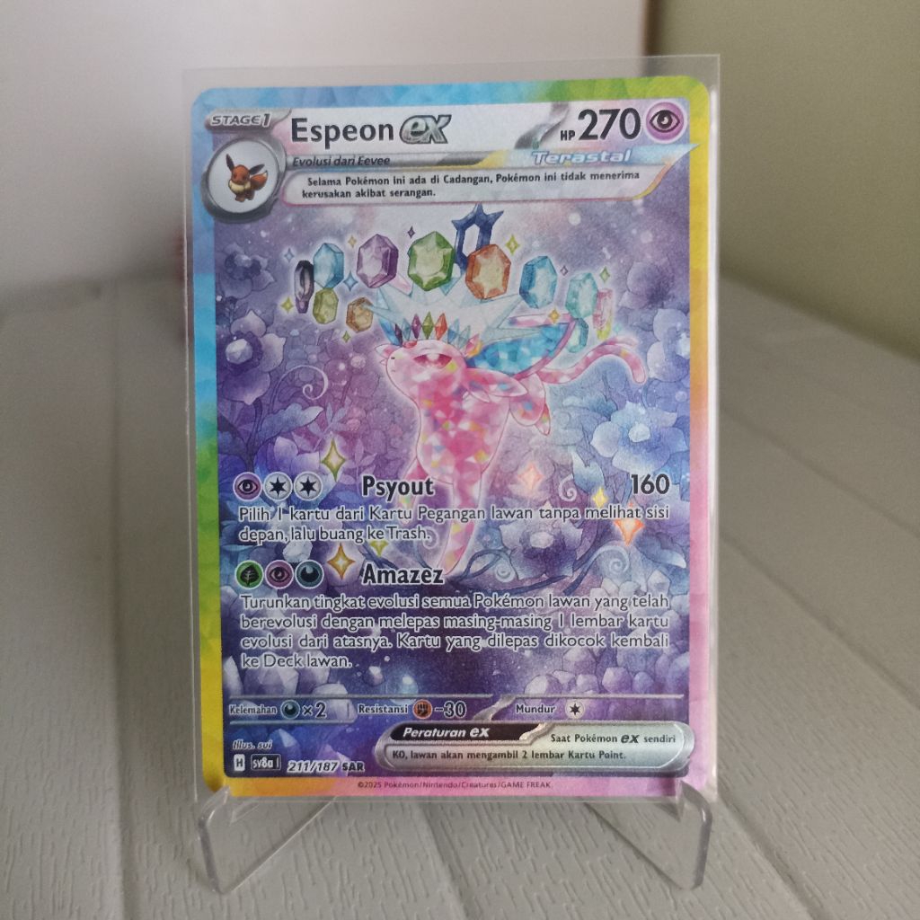espeon ex SAR pokemon tcg indo sv8a