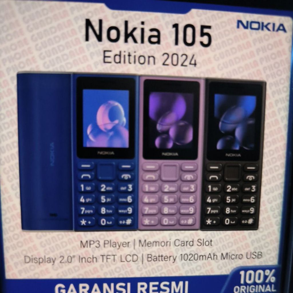 NOKIA 105 LEDA GARANSI RESMI hp nokia 105 king terbaru n105 dual 2 sim garansi resmi tam wrap ori se