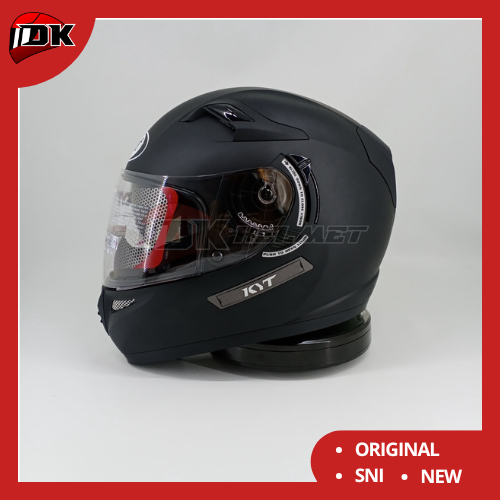 Helm Full Face KYT K2R Solid Black Matt Doff Doft K2 Rider Hitam Polos Double Visor Ori