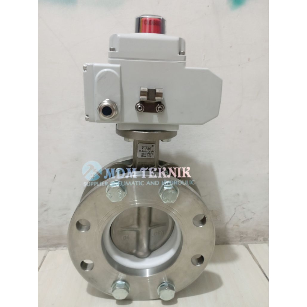 motorized electric butterfly  Valve + flange 4 inch