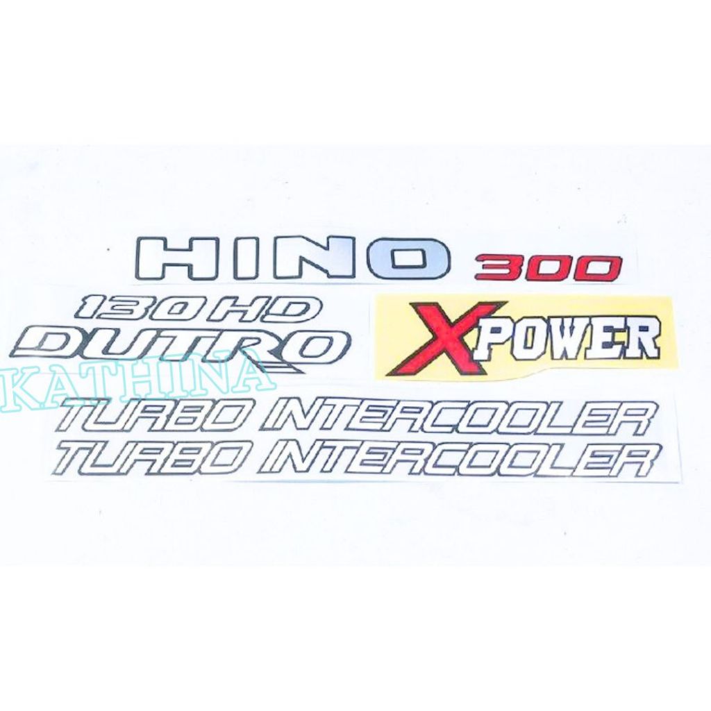 Stiker Mobil Hino 300 130HD Dutro Turbo Intercooler XPower Sticker Body Mobil