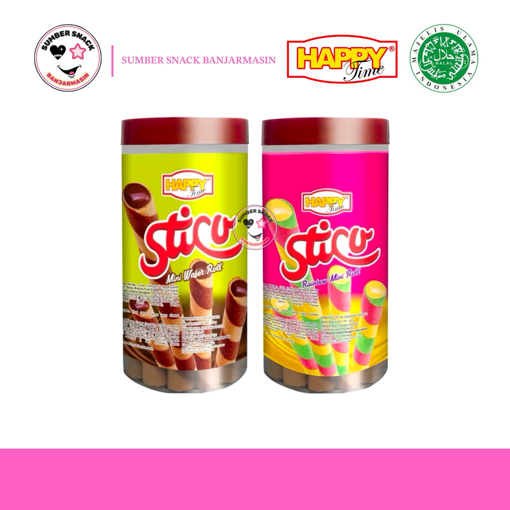 Happy Time Sticu Rainbow Mini Roll (30g) (2 Varian Rasa)