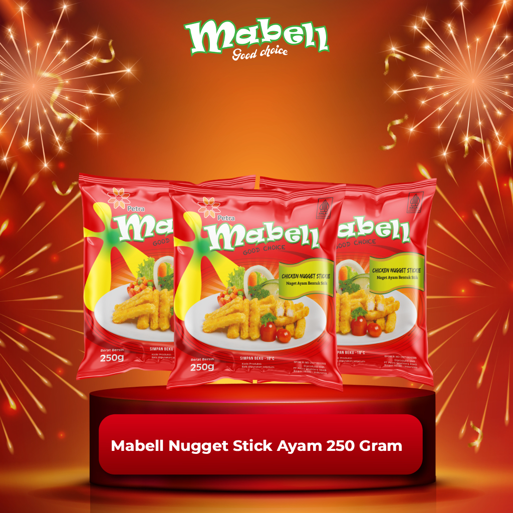 Mabell Nugget Ayam Stick 250 Gram Promo 3 PACK