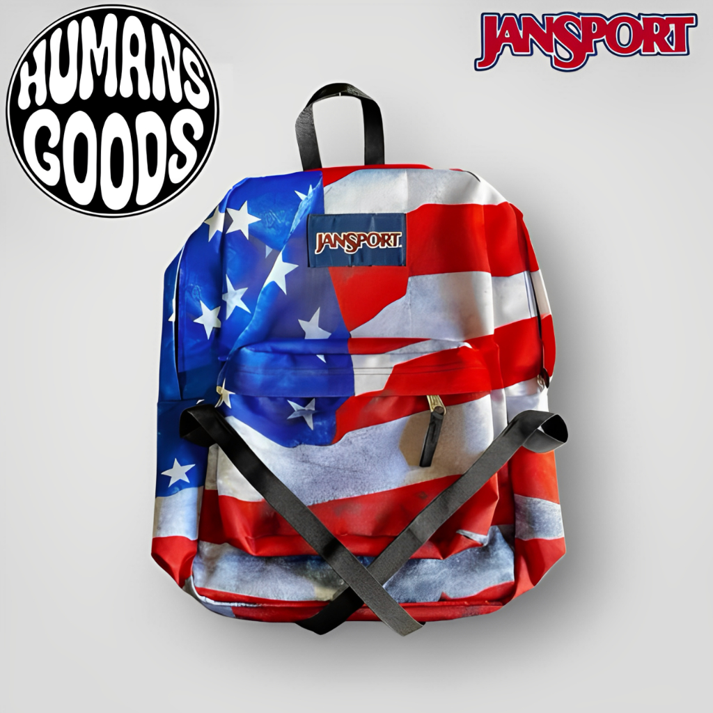 HUMANS GOODS - TAS JANSPORT USA FLAG BACKPACK LIMITED EDITION - JANSPORT AMERICA SUPERBREAK - TAS RA