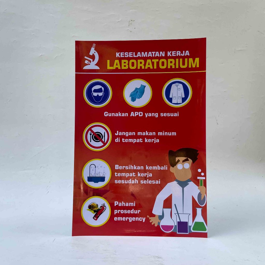 Poster Keselamatan Kerja Laboratorium - Poster Keselamatan K3