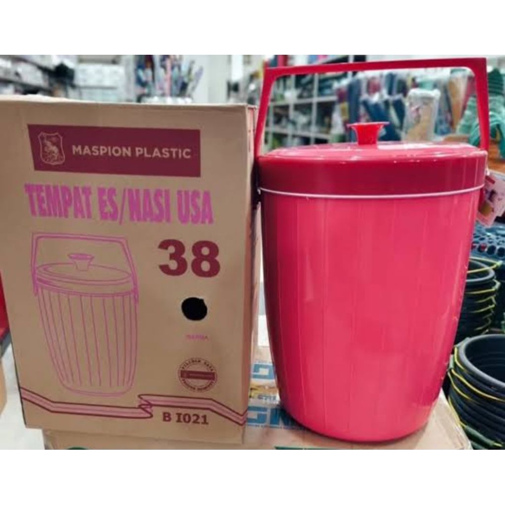 (Khusus instan/Sameday)Rice Bucket Maspion Ukuran 38/Termos Nasi Maspion Besar Jumbo