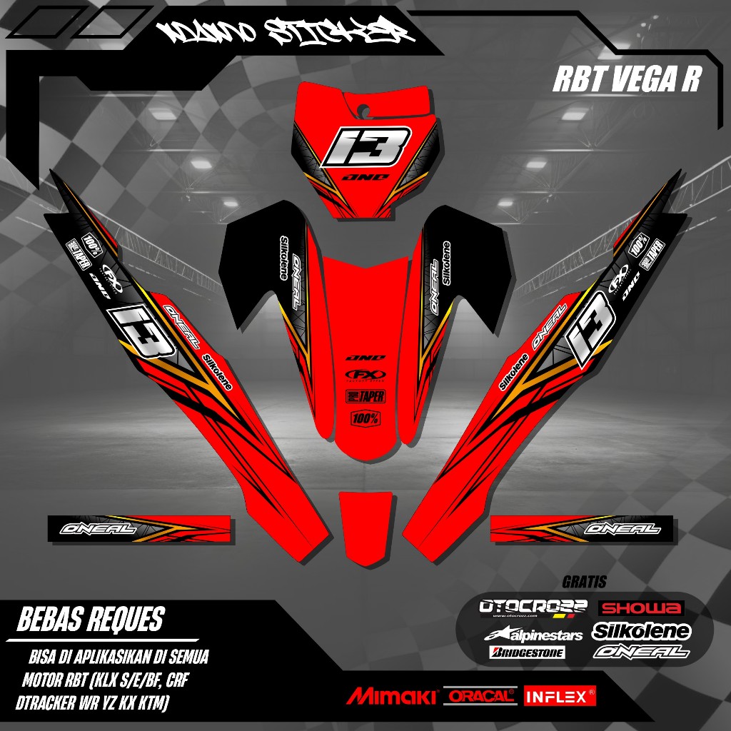 STIKER STRIPING MOTOR VEGA LAMA VEGA R LAMA RBT BEBEK MODIF SUPERMOTO TERBARU