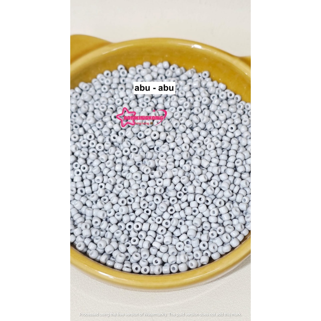 (1 PON) MOTE PEYET /MANIK - MANIK PASIR  doff 6.0/ 4 MM /500 GRAM