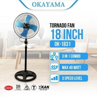 Okayama Kipas Angin Tornado 18 Inch OK-1831 3in1 Berdiri Meja & Gantung Dinding