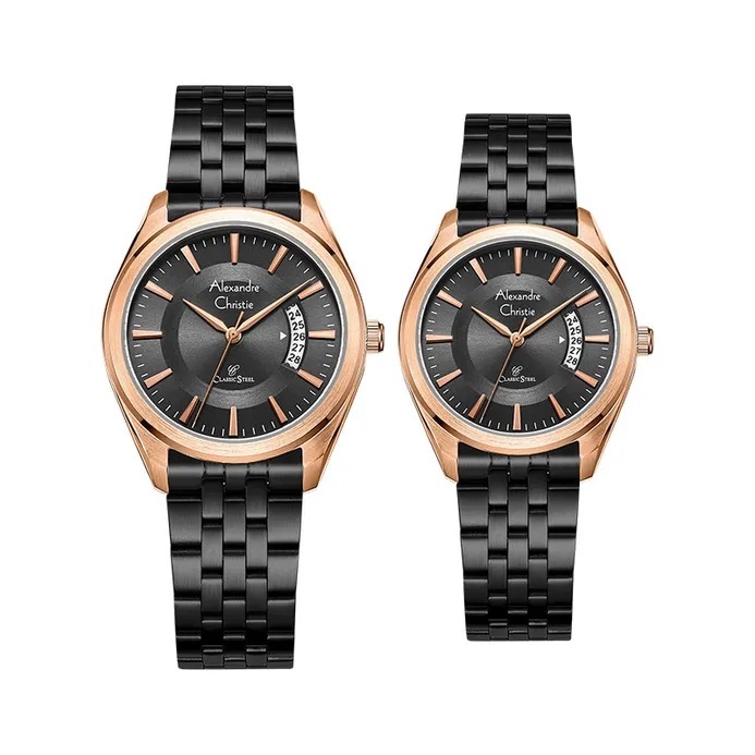 AC 8674 MD & LD Jam Tangan Couple Alexandre Christie