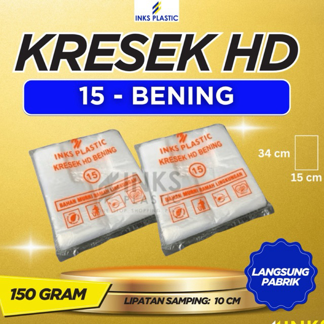 KRESEK HD BENING 15 KANTONG KRESEK BENING TRANSPARAN