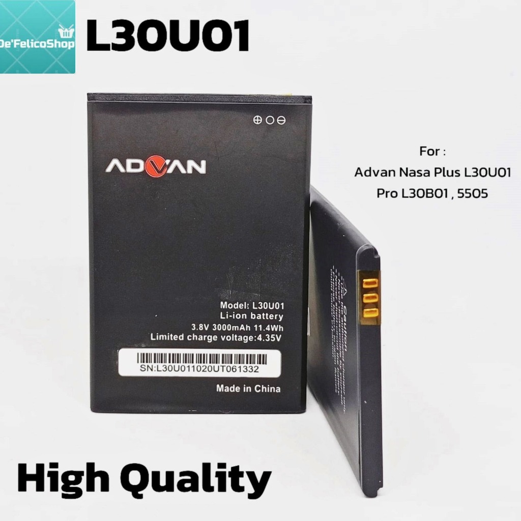Baterai Hp advan Nasa Plus 5505 L30U01 L30B01 Original ORI Batre Batrai HP