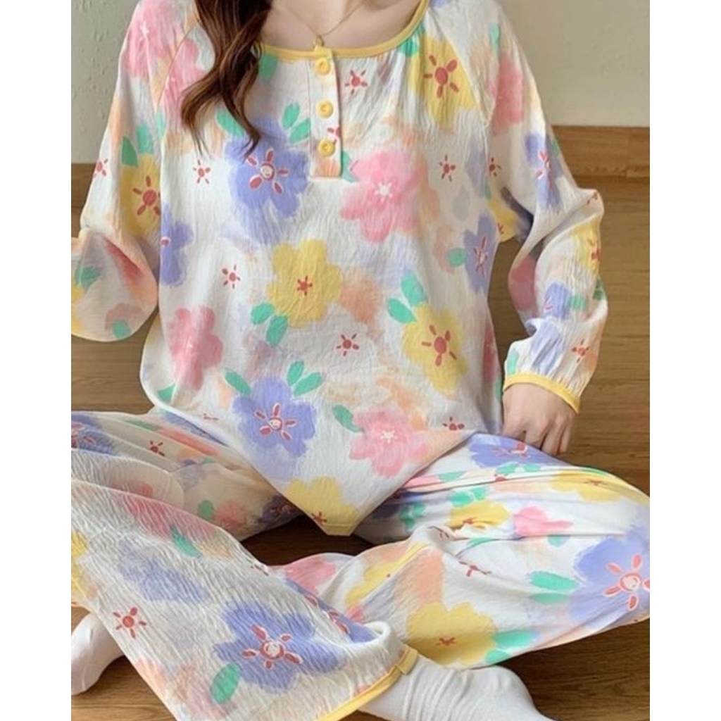 PIYAMA BANGKOK ONE SET ( NEW)| BAJU TIDUR BANGKOK ONE SET