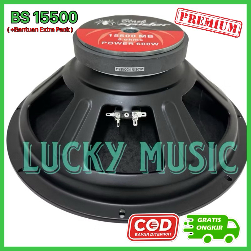 Speaker componen Black Spider BS 15500 Original speaker 15 inch 600 watt 8 speaker bs15500