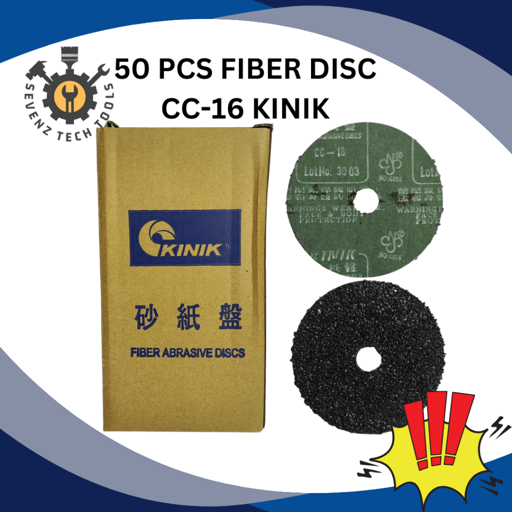 (1 KOTAK=50PCS)KINIK FIBER DISC CC-16 / AMPLAS BULAT FIBER CC - 16 KINIK PER KOTAK 50 PCS FIBER ABRA