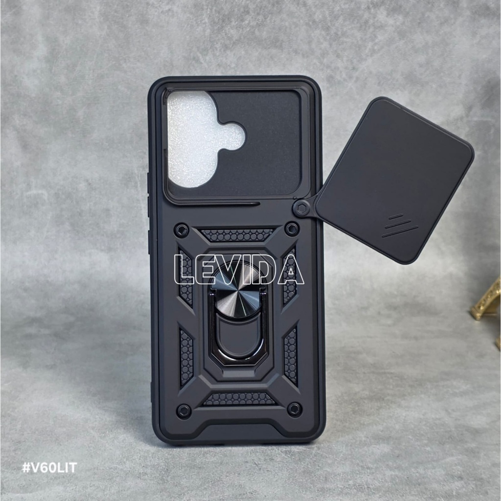 Vivo V60 Lite Vivo V60 Vivo Y19S Vivo Y19S Pro Vivo Y400 Case Robot Slide Kamera Protect + Ringstand