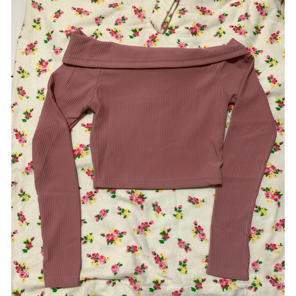 BAJU SABRINA WANITA CROP