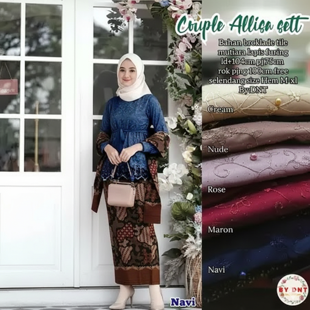 PROMO KEBAYA COUPLE LILI / KEBAYA COUPLE TERBARU 2021/ MIKA ALISHA/ COUPLE KEBAYA BRUKAT KEMEJA BATI