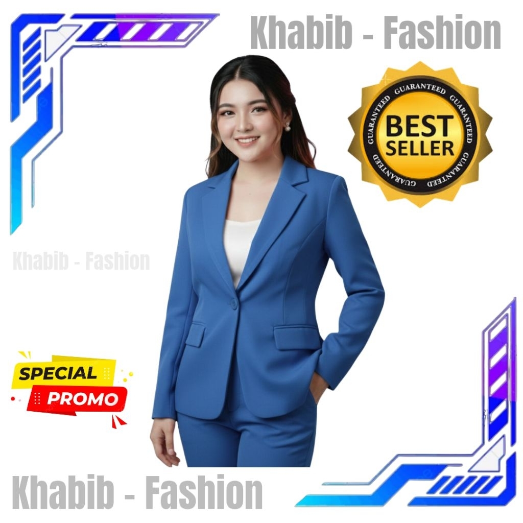 JAS FORMAL / JAS RESMI / JAS ALMAMATER / JAS WISUDA / JAS BLAZER WANITA WARNA BIRU NAVY