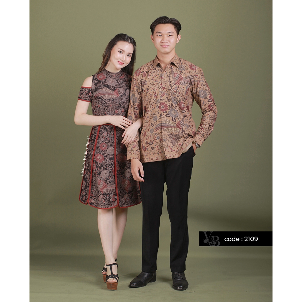 Violin Batik Dress Katun Pias 2109