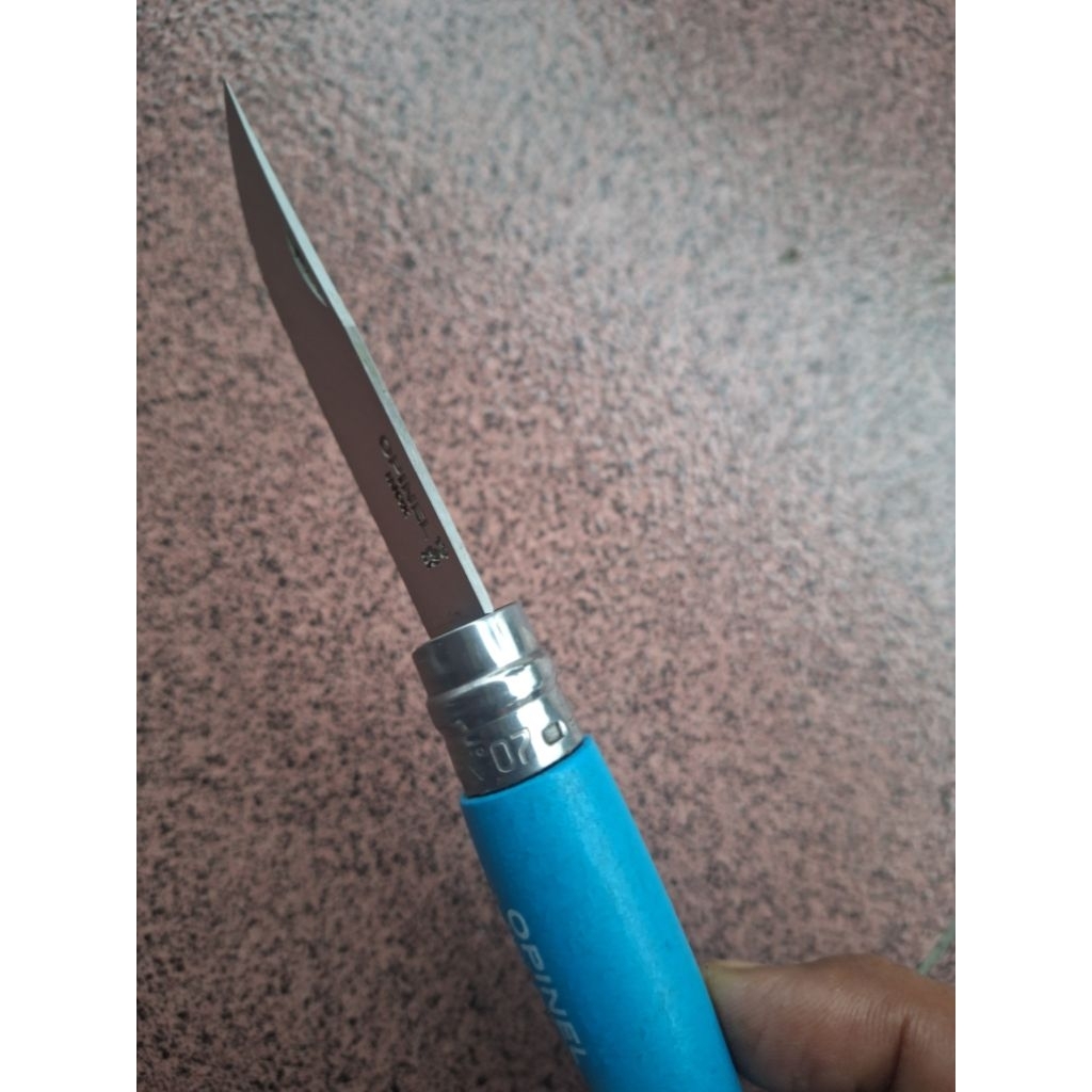 Pisau Lipat Opinel N°07 Trekking Pocket Knife (Opinel Savoie France Original - cyan blue