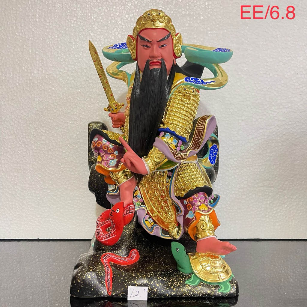 patung dewa siongtekong - xuan tian shang di 12in kayu Taiwan