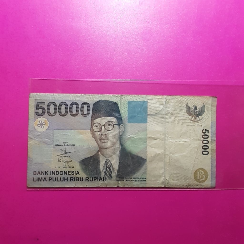 uang kuno 50000 rupiah wr. supratman