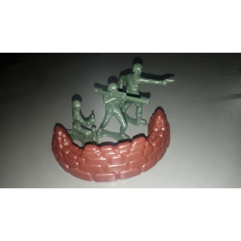 mainan tentara army combat dengan diorama benteng tumpukan pasir