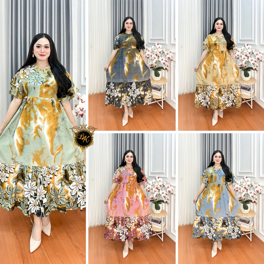 Daster Kanaya Jumbo Ld 130| Dress Kanaya Terbaru| Dress Kanaya Jumbo| Daster Chibi Jumbo| Daster Jum