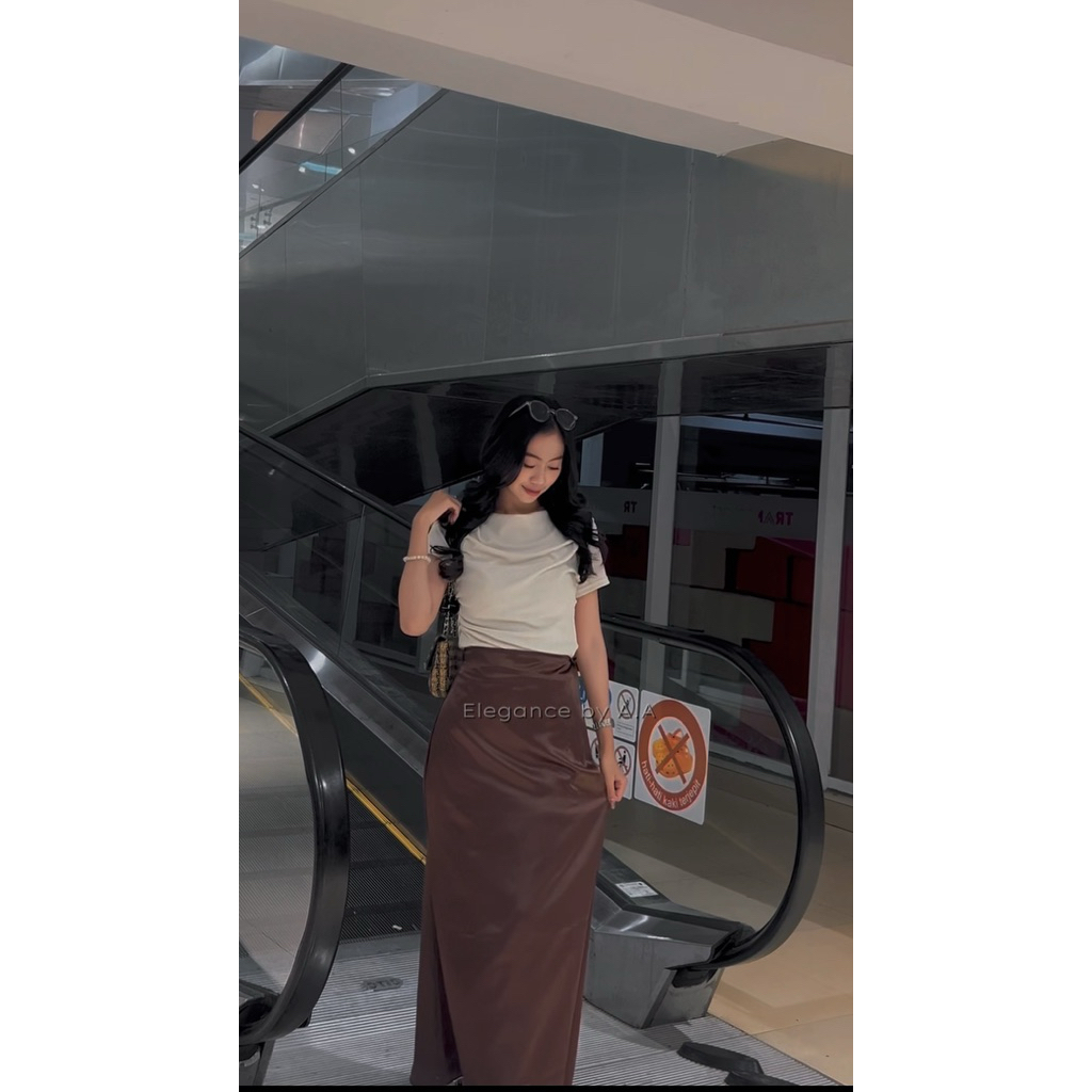 MERMAID SKIRT SATIN WANITA | Rok Satin Elegan untuk Acara Formal & Nonformal | Rok Panjang High Wais