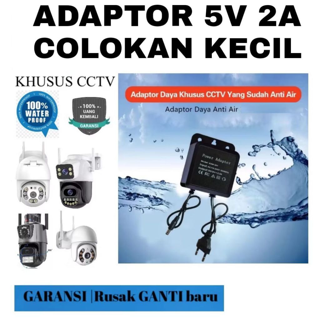 ADAPTOR CASAN ORY KECIL 5V 2A  WATERPROOF YOSEE CCTV/ 5V 2A MURNIH ADAPTOR  ORIGINAL