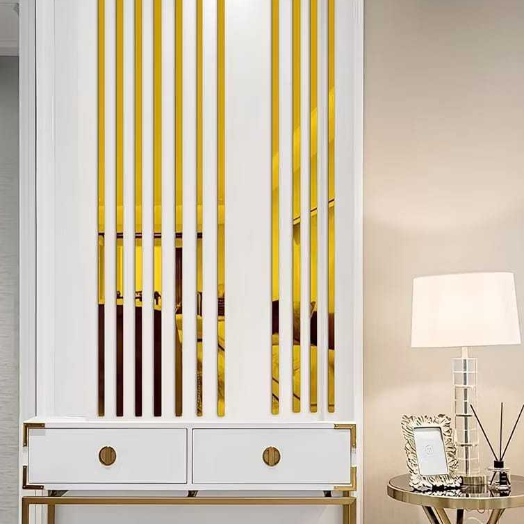 List Mirror Meteran Gold Silver By Ravella/list plat gold stainless//