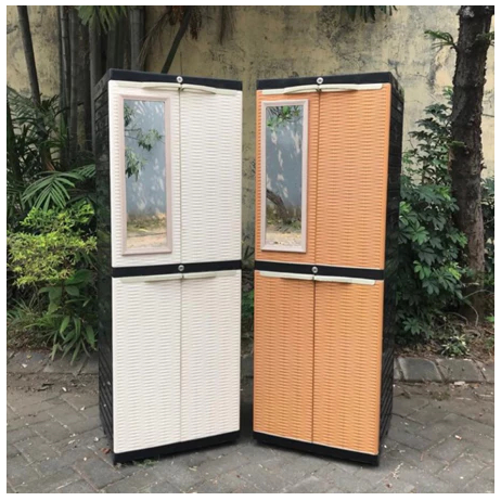 Lemari Plastik Mizu Jumbo Model Gantung -+70x50x170cm Lemari Pakaian Lemari Mizu Jumbo