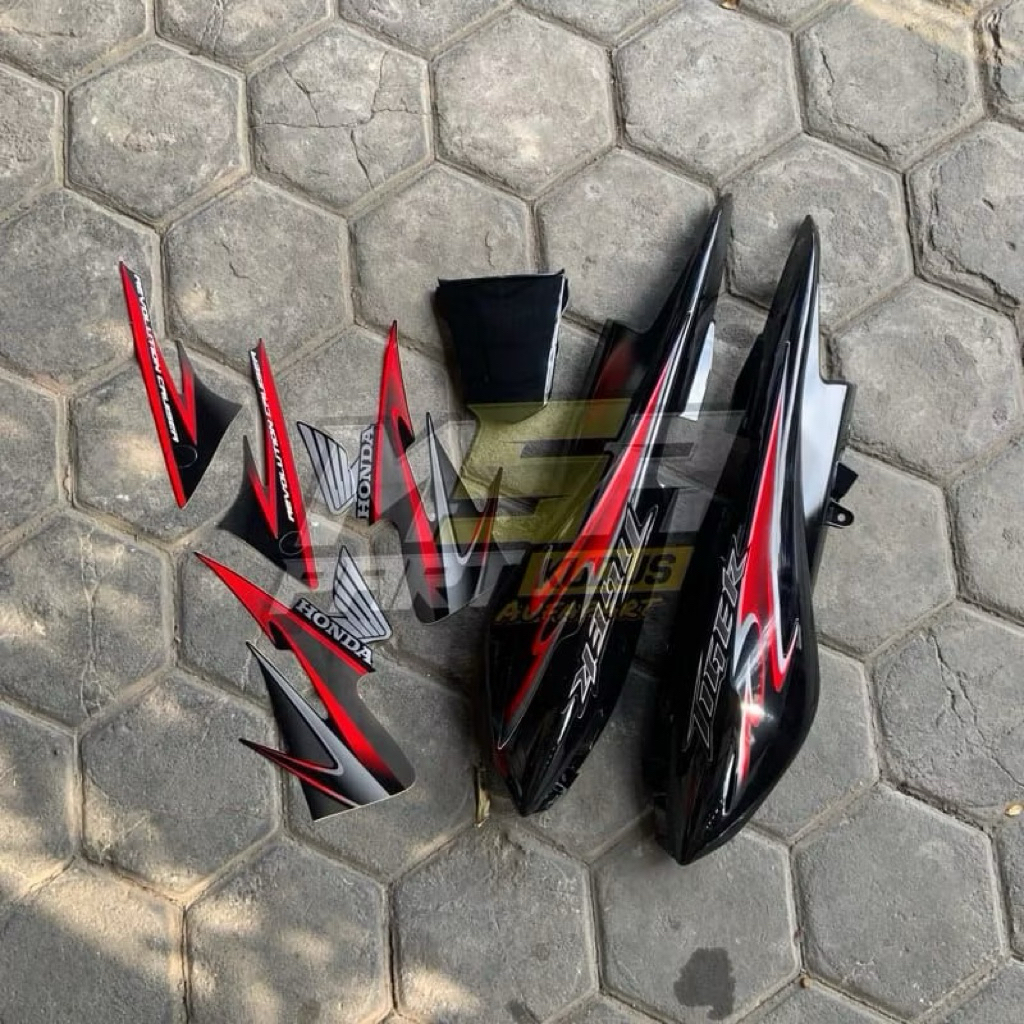 Cover Body Honda Tiger Revo Tirev Bodi Tiger Revo Set Striping Merah Terlaris