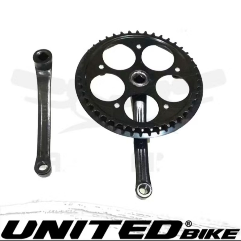 Crank Gear Gir Tengah 44T Sepeda Fixie Lipat Mtb Mini single speed Arm 165M
