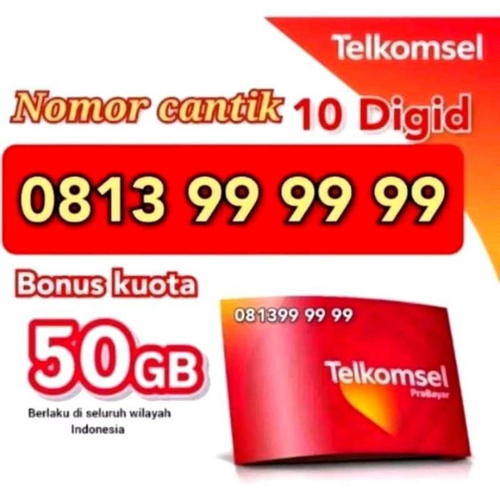 KARTU PERDANA TELKOMSEL SIMPATI NOMOR CANTIK 10DIGIT Telkomsel