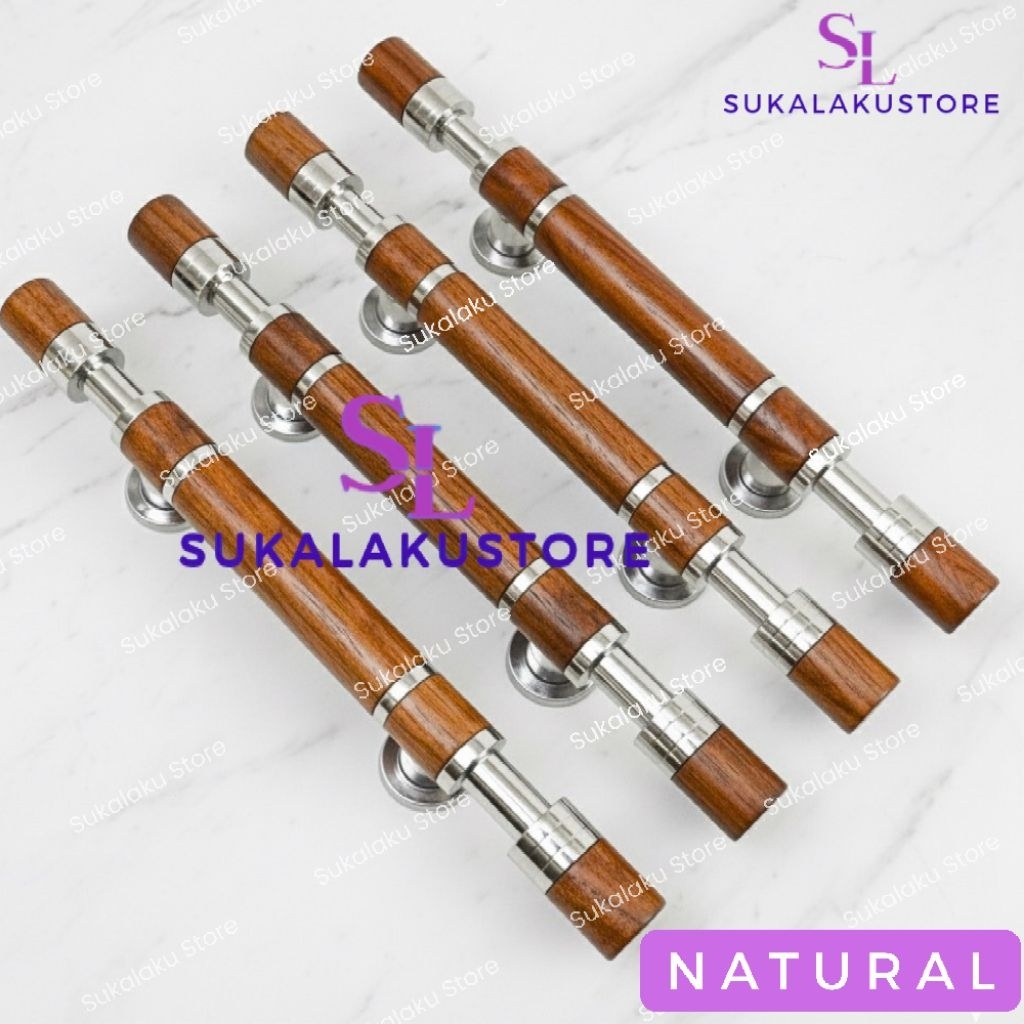 Limaukuit_Space (4Biji) Gagang Pintu Model Barbel Dan Kunci Set/ Gagang Pintu Minimalis Maron Elegan