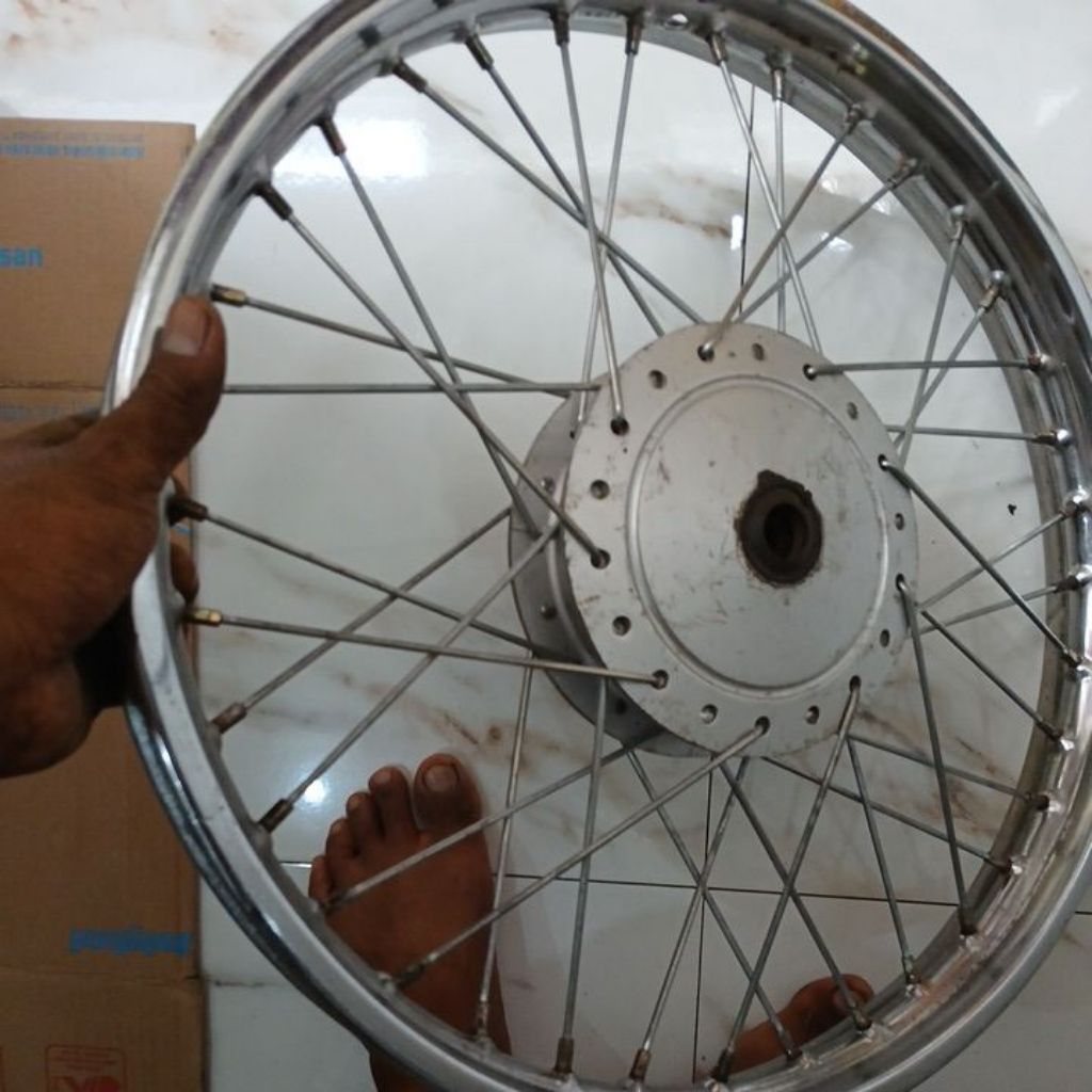 velg depan kampas supra 125 karisma supra fit new kirana original second siap pakai